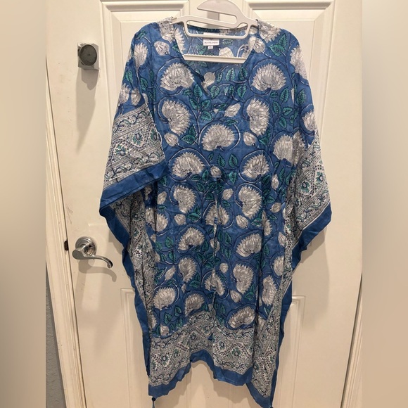 Pax Philomena Cover Up Tunic top dress Kaftan Cotton One Size - Picture 1 of 3